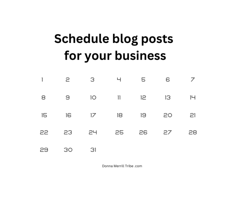 how-to-schedule-blog-posts-for-your-business-donna-merrill-tribe