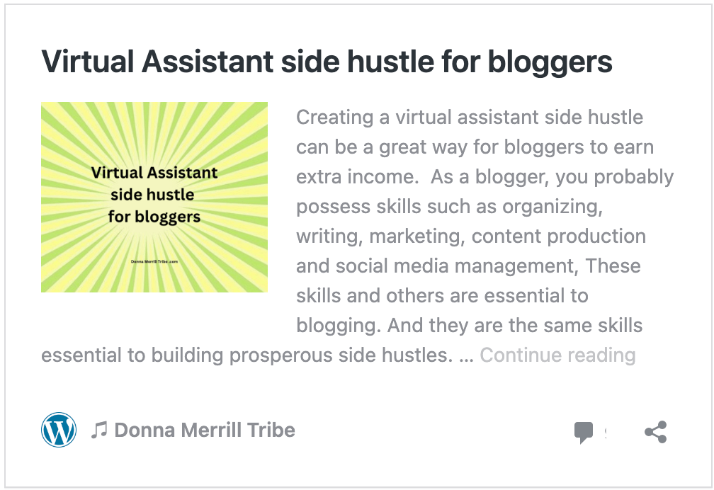 Virtual assistant side hustle for bloggers